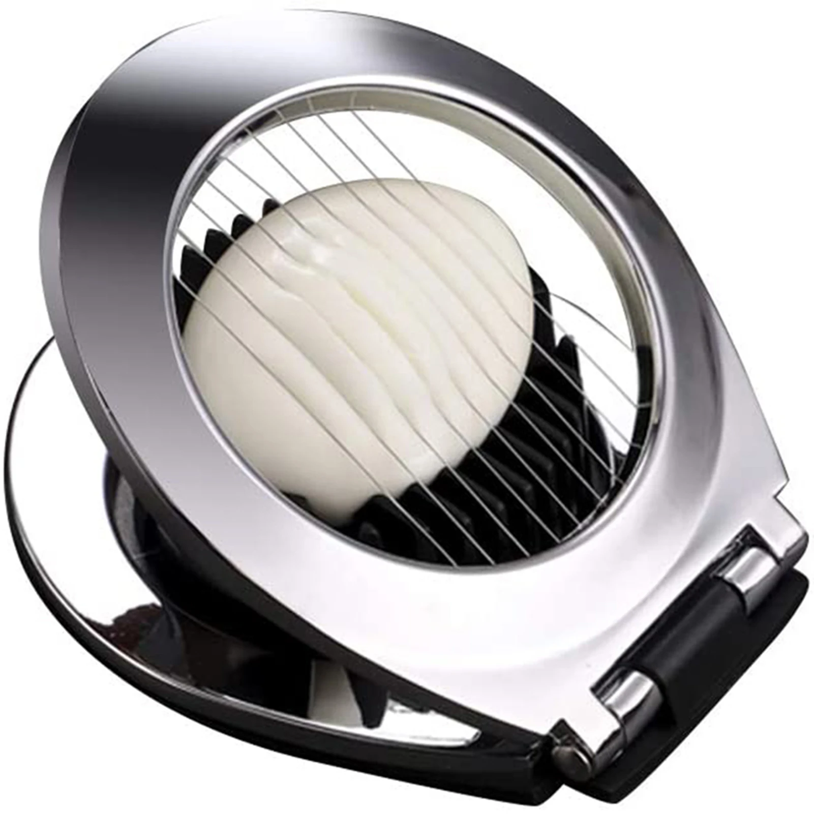 

Stainless Steel Egg Slicer Multifunctional 2-in-1 Egg Divider Manual Kitchen Cutting Machine for Eggs and Fruits CANQ889