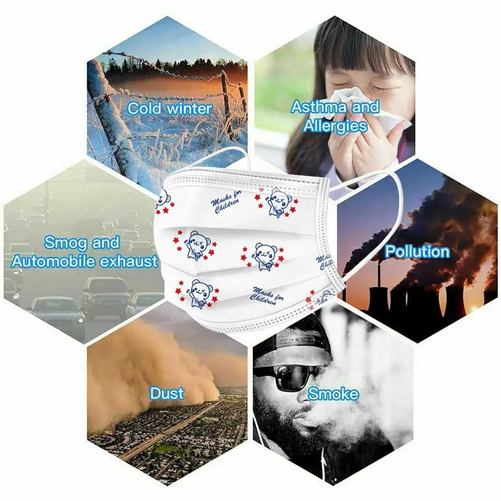 50 шт. одноразовые маски для мальчиков и девочек | Дом сад