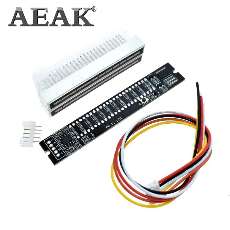 AEAK миниатюрный двойной 12 уровневый индикатор VU Meter плата стереоусилителя регулируемая скорости светильник