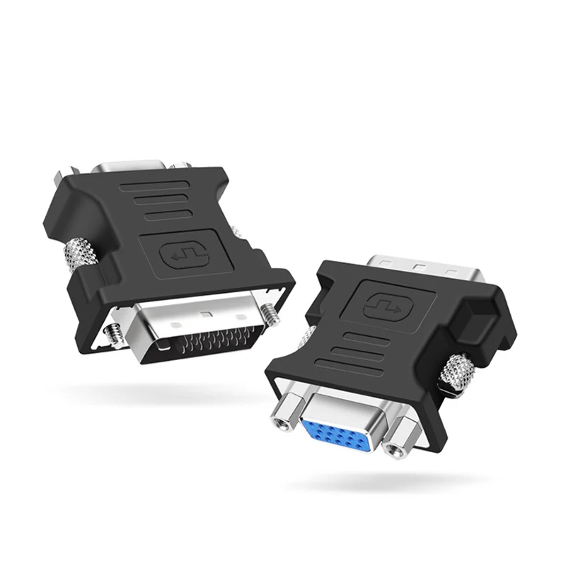 

Iron Screw DVI To VGA Adapter DVI24+5 Male To VGA Female Head HD Connect The VGA Computer Cable To DVI Interface Equipment