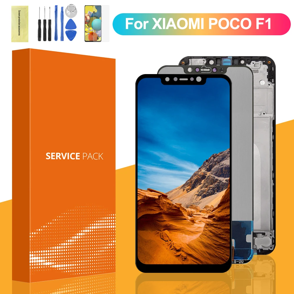 Оригинальный ЖК дисплей 6 18 дюйма для Xiaomi Pocophone F1 с сенсорным экраном дигитайзер в