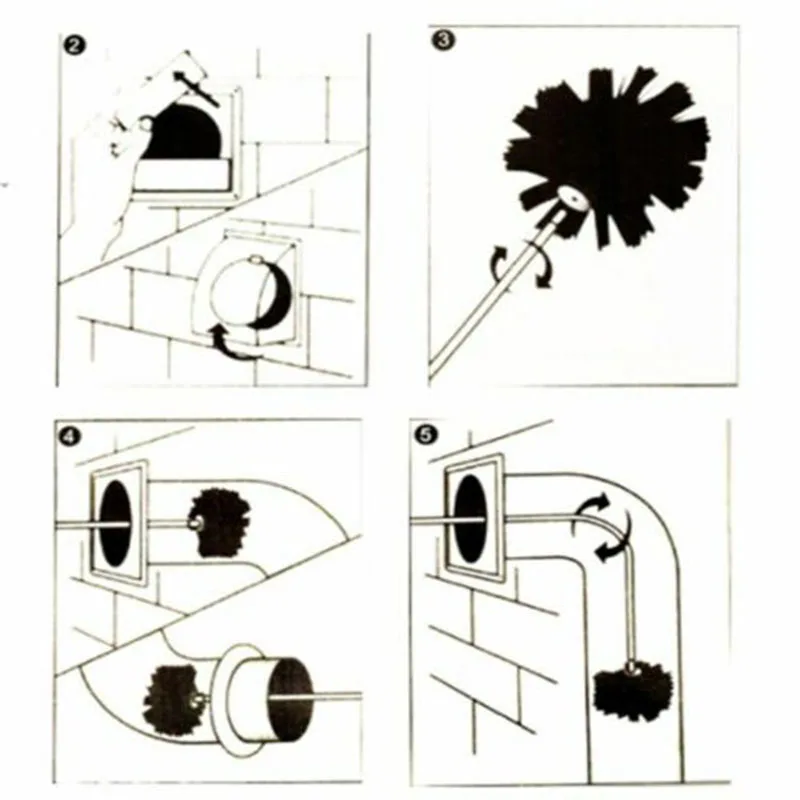 

Chimney Pipe Inner Wall Cleaning Brush Bendable Electric Drill Cleaning Brush Chimney Pipe Cleaning Tools