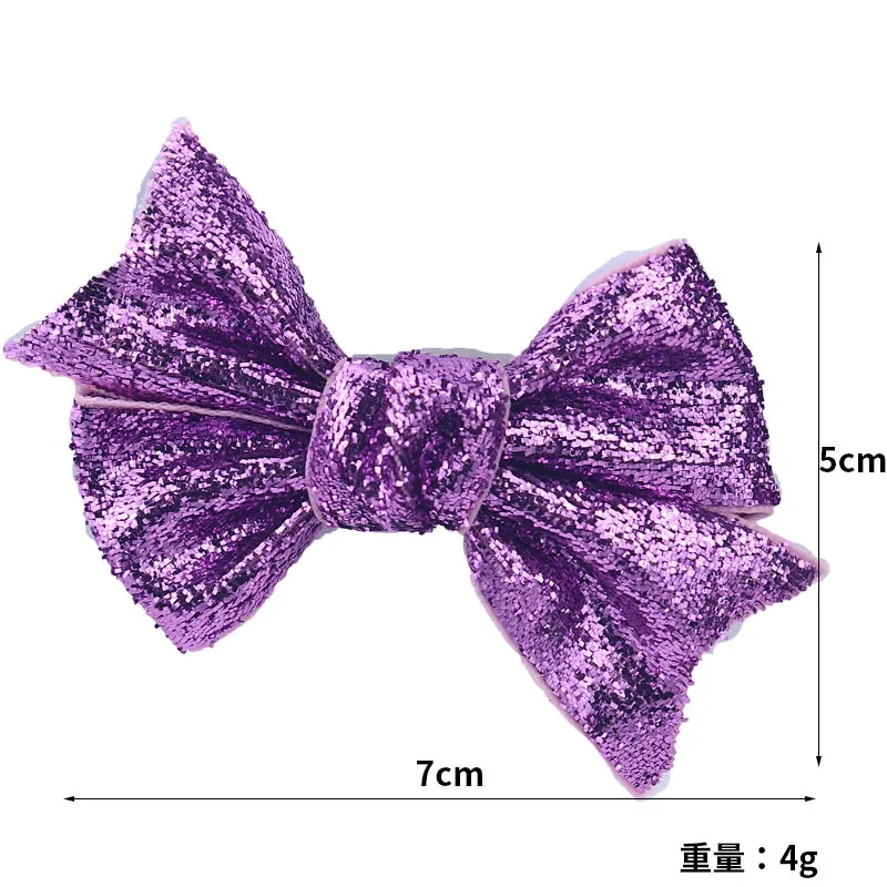 

New Style 2.8" Kids Girls Glitter Hair Ribbon Bows with Clip Children Hair Accessories Glitter Hair Bow Hairgrips 60pcs/lot