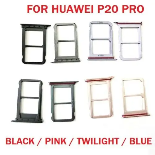Для Huawei P20 Pro SIM карты лоток держатель Слот адаптер гнездо две Запасные части|Лотки