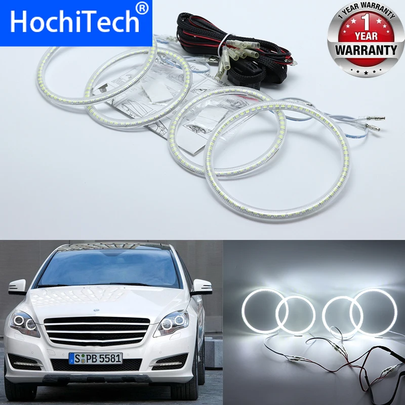

Для Mercedes Benz R Class W251 R300 R320 R350 R500 2010-2012 ультра яркий SMD белый светодиодный ангельские глазки Halo Кольцо Комплект Дневной светильник