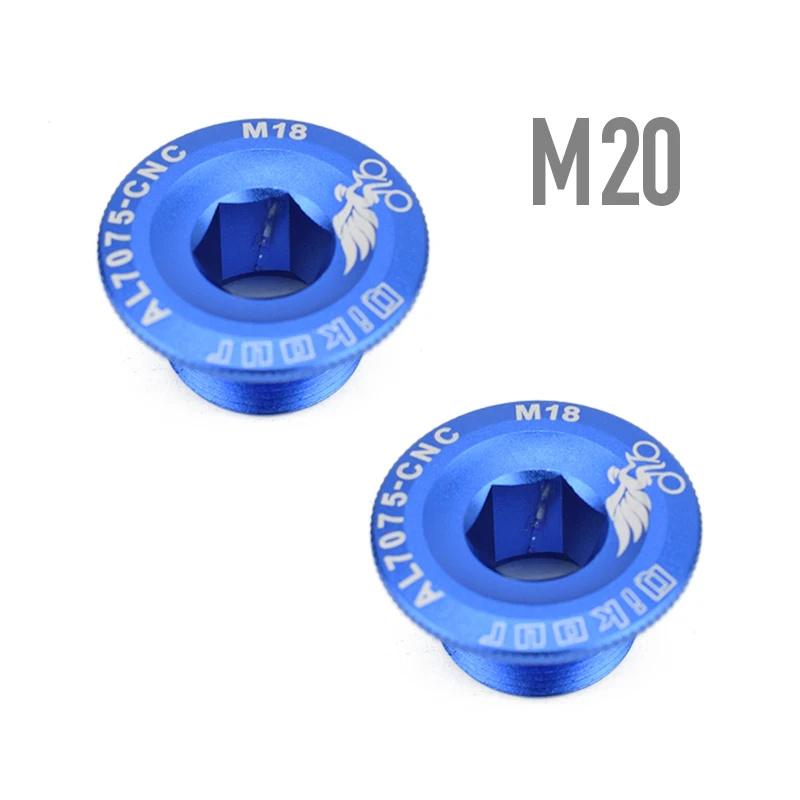 2PCS M20 blue 1 шт. зубная пластина крышка шатуна кривошипная крышка M20 M18 M19 M15 MTB шатун для велосипеда алюминиевый BMX дорожный велосипедный фитинг 4 цвета - Цвет: 2PCS M20 blue