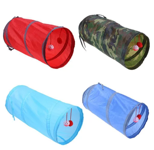 

Pet Balls Collapsible Crinkle Cat Tunnel Toy Funny Kitten Toys Puppy Ferrets Rabbit Play Dog Tunnel Tubes 2 Holes Play Tubes