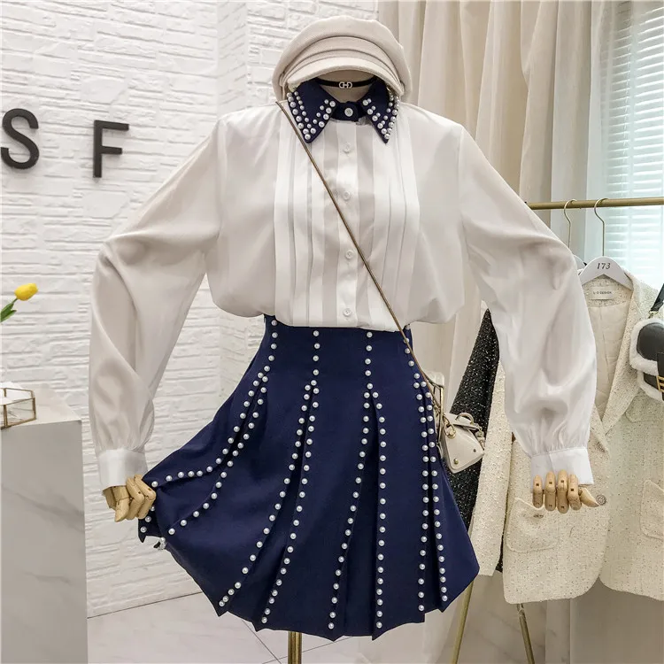 2020 Ранняя весна новая Корейская шифоновая рубашка с длинным рукавом в западном