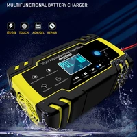 12v 24v 8a full automatic battery chargers digital lcd display car battery chargers power puls repair chargers wet dry lead acid
