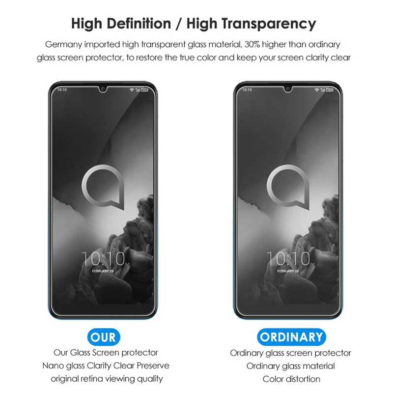 9H закаленное стекло для Alcatel 1X C7 U5 Защита экрана idol 3 5 дюймов 4 7 One touch pixi4