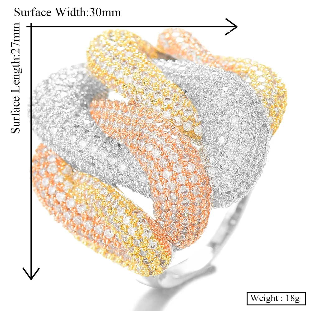 

missvikki Europe DUBAI Luuxry Big Rings for Noble Women Fingers Jewelry Naija Bridal Finger Rings Jewelry Addiction