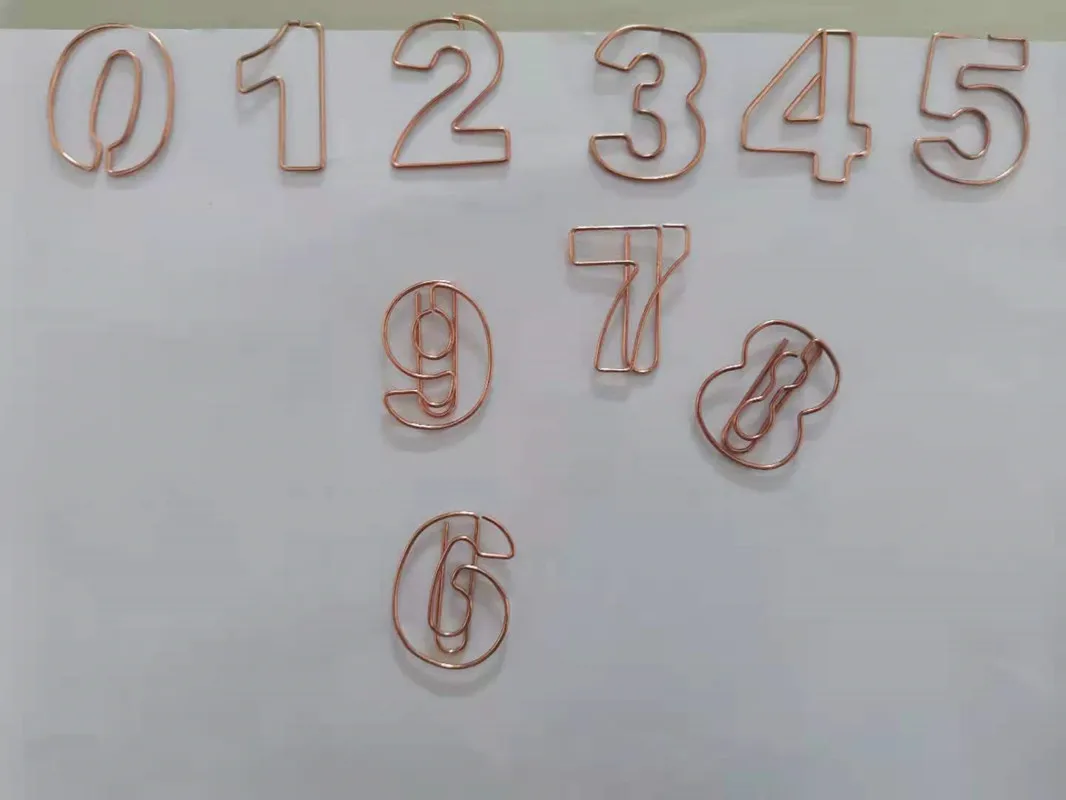

10pcs Gold Rose Gold Color paper clips Clip Bookmark Metal Office Accessories Paper Clips Patchwork Clip
