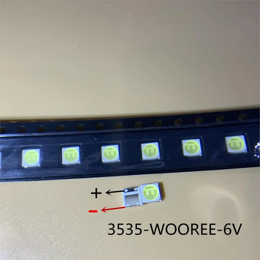 Светодиодная подсветка высокой мощности для WOOREE 500 шт. 2 Вт 6 в 3535 лм холодный белый
