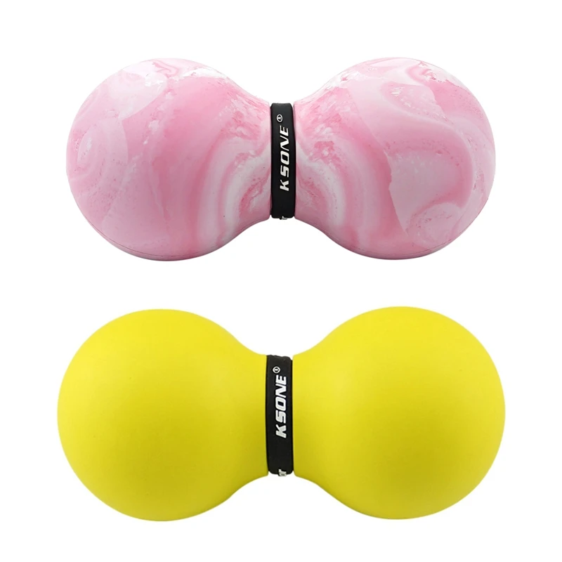 

KSONE 2Pcs Muscle Relief Massage Ball Peanut Shape Massage Ball for Muscle Pain Physical Therapy,7 & 1