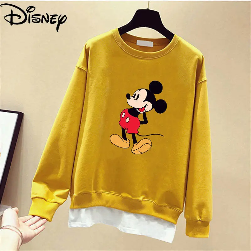 

Disney Mickey Mouse Men's and Women's Long Sleeve Trendy Student Jacket New Style Sweater Thin Simple Loose