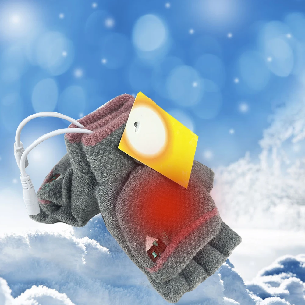 Unsex походные перчатки для катания на лыжах с USB зарядкой кашемировые игр модные