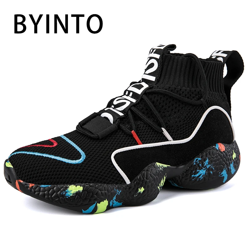 High Top Tennis Shoes for Men Women Breathable Knit Sock Sneakers Gym Sport Boots Tenis Masculino Feminino Chaussure Homme Femme