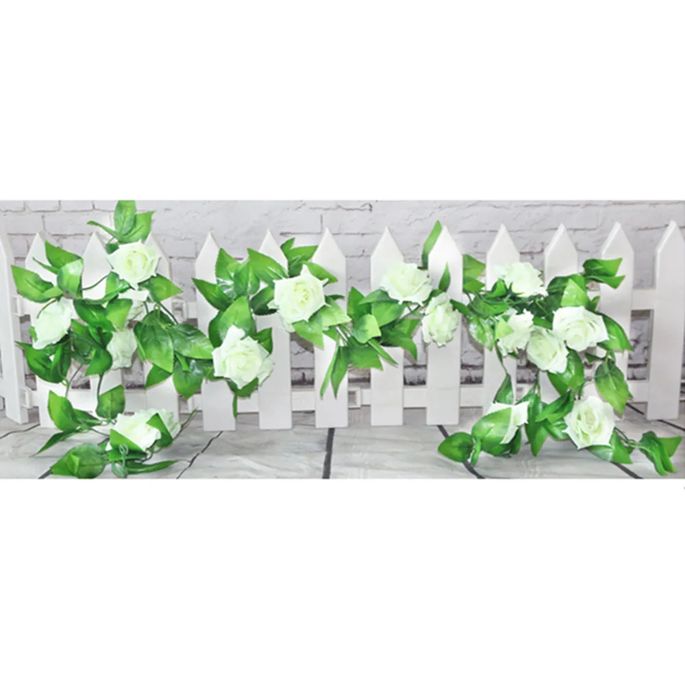 

2.3m Flower String Decoration Garland Vine Artificial Silk Garden Ivy Home Hotel Wedding Party Garden Craft Decor