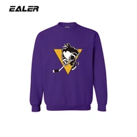 han duck men purple sports sweater fitness coat with logo for ice hockey fans sweatshirt