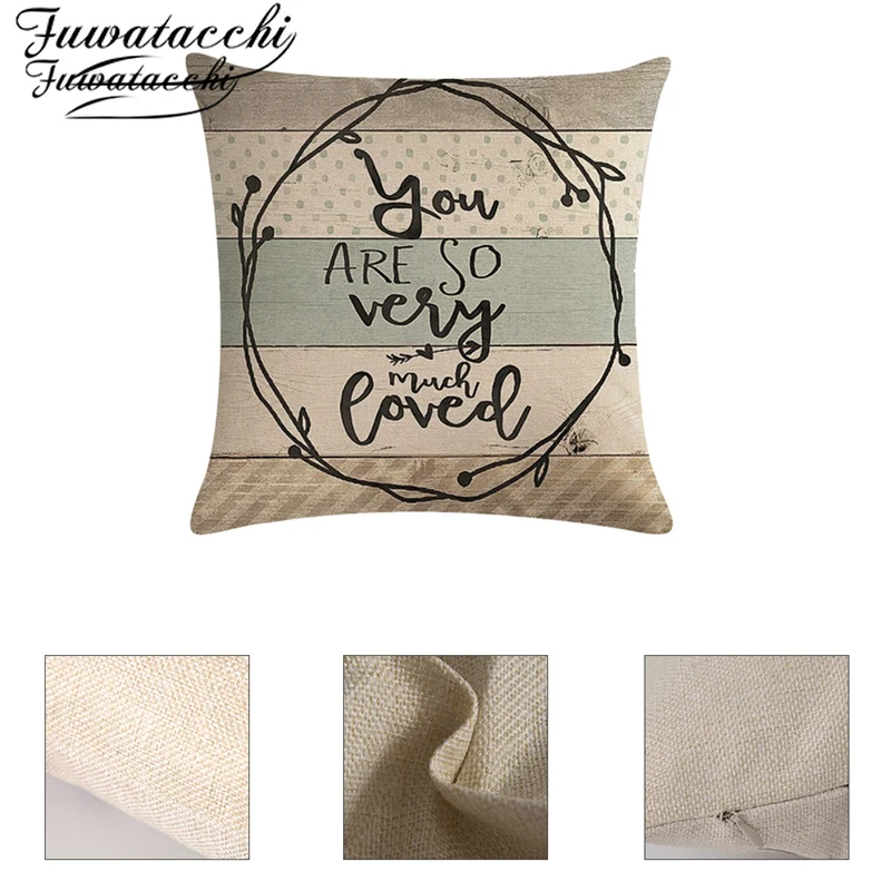 Чехол для подушки в скандинавском стиле Fuwatacchi Винтажные льняные наволочки с
