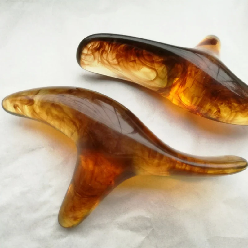 

Triangle Massager Amber Resin Wax Triangle Foot Feet Massage Tool Body Gua Sha Acupuncture Shiatsu Tool