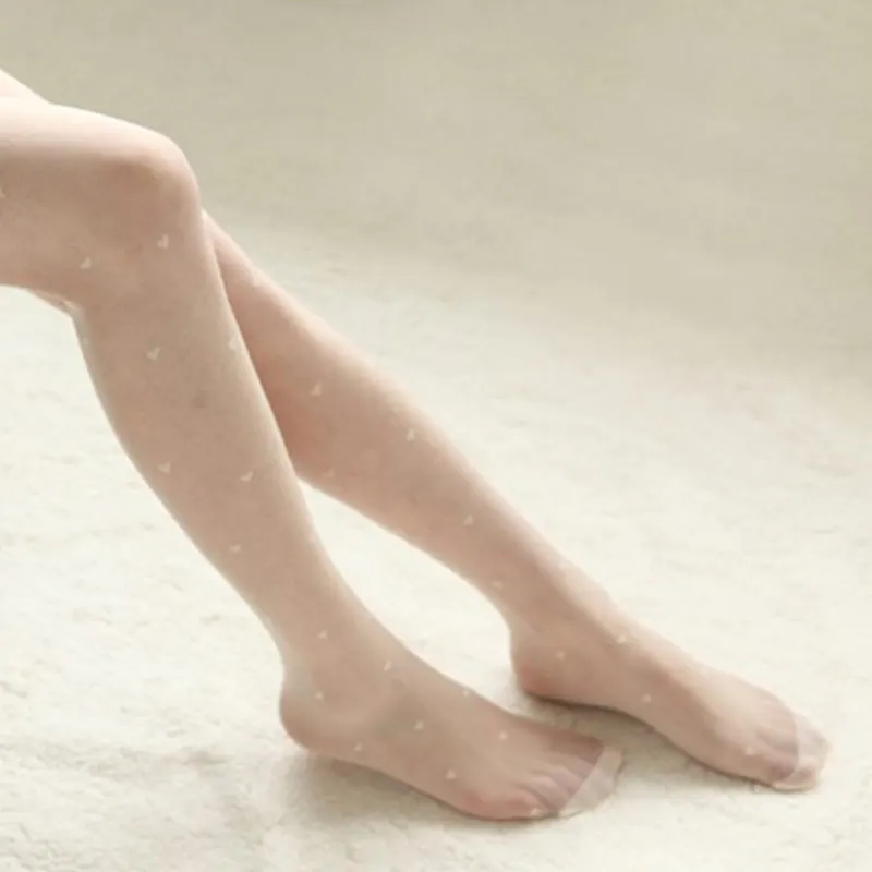 Модные женские колготки с сердечками для девочек Колготки Чулки весны и лета