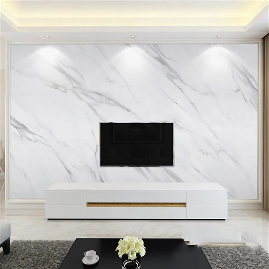 

Настенные 3D-обои на заказ, современная простая атмосфера, Мраморная ткань для спальни, гостиной, роскошные украшения