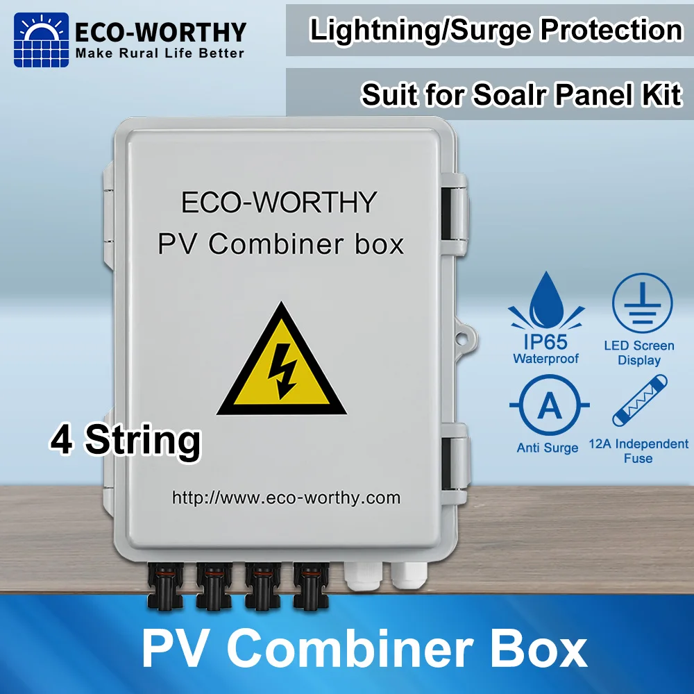 6-String солнечный PV массив Combiner Box W автоматические выключатели Защита от
