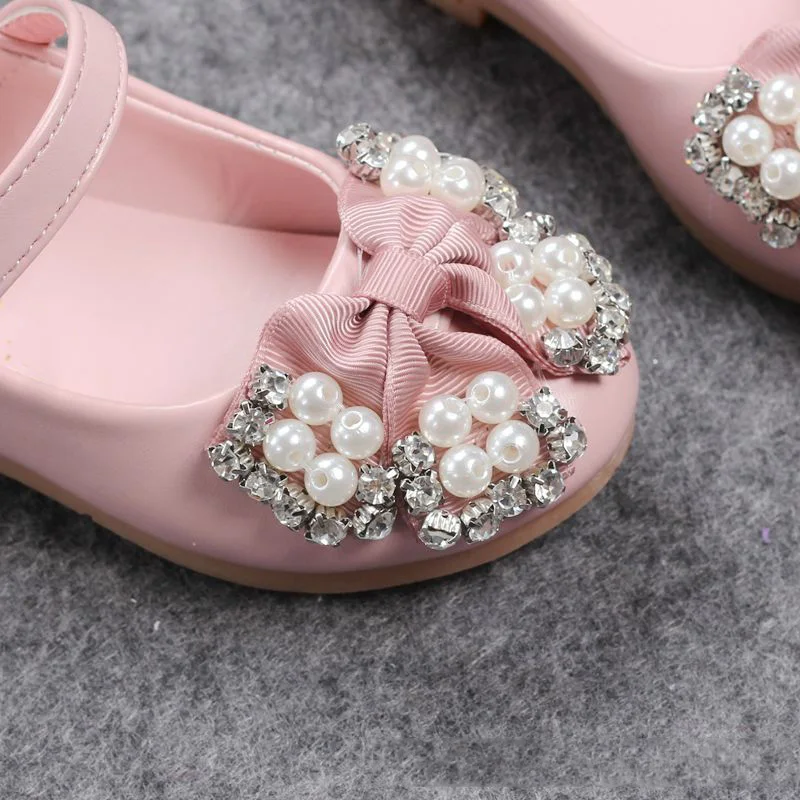 

2020 Girls' Leather Shoes Princess Shoes Spring And Autumn New Korean Bean Shoes Soft Soled Children's Bow Single Shoes
