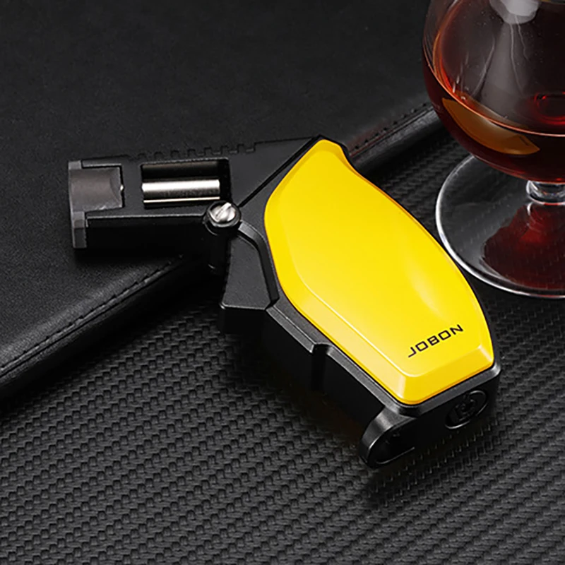 jobon upscale gas lighters fixed flame metal super firepower 1300c kitchen field bbq jet turbo lighter gadgets for men free global shipping