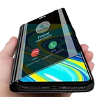 Умный зеркальный флип-чехол для poco x3 nfc f3 m3 pro, Магнитный чехол-подставка для Xiaomi mi 10t redmi note 10 pro 9s 9a 9c 9t