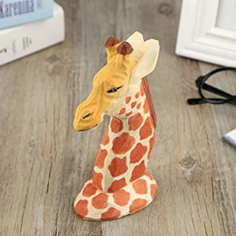 Деревянный ручной резной держатель для очков работы нос Жираф подставка