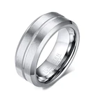Tigrade классический дизайн для мужчин кольцо из карбида вольфрама для Свадебная вечеринка 8 мм Серебряный Цвет унисекс кольцо матовый модные ювелирные изделия для мужчин