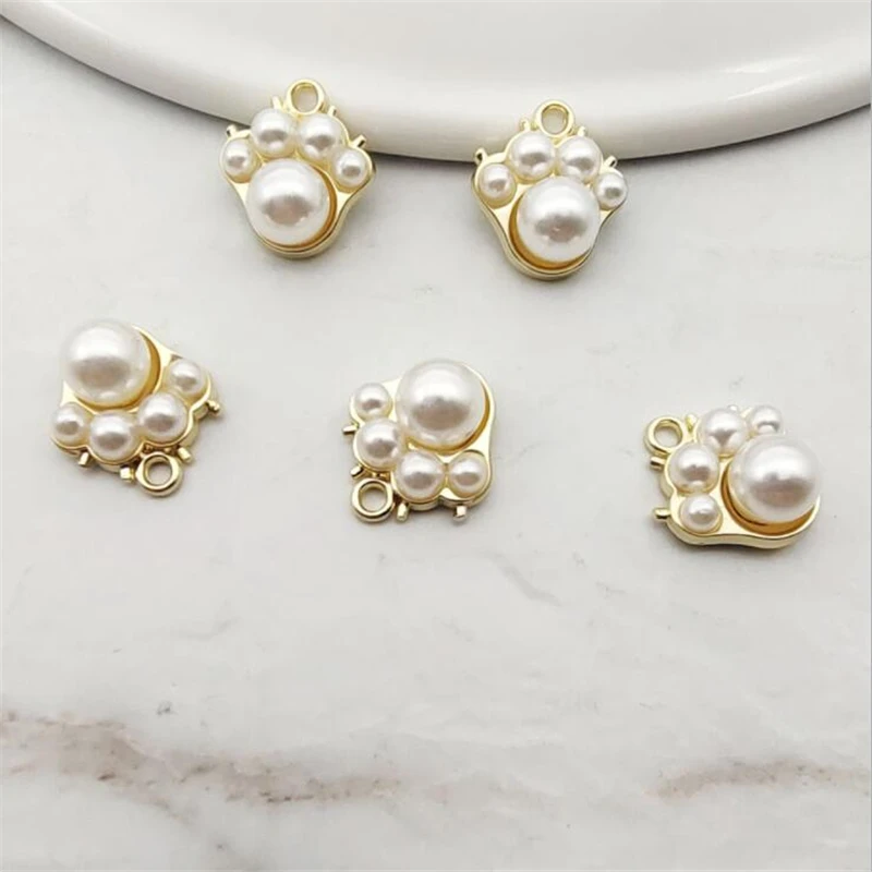 

10 шт./лот Новые Креативные жемчужные подвески в виде лап животных для изготовления ювелирных изделий Аксессуары «сделай сам» Модные Серьги ...