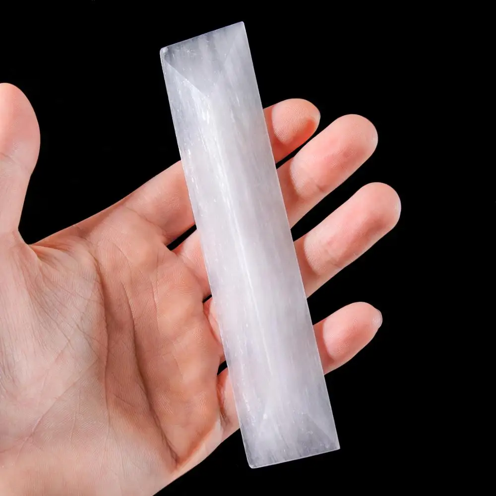 3 шт. натуральный белый селенит кристаллическая палочка чакры исцеляющий камень