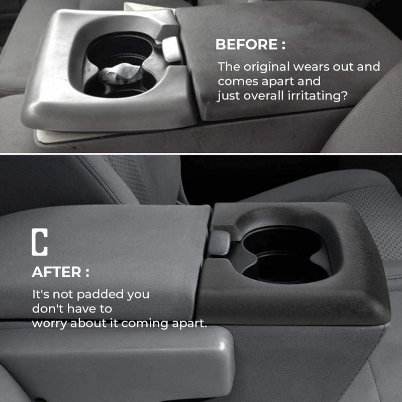 

NEW-Center Console Cup Holder Replacement Pad Black Compatible for Ford F-150 2004-2014