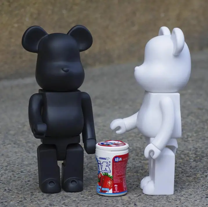 28 см 400% Bearbrick фигурки блок Медведь ПВХ модель куклы детские игрушки подарки на