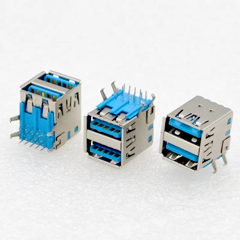 10 шт. новинка 3 0 USB разъем AF тип A 90 градусов печатная плата двойной интерфейса