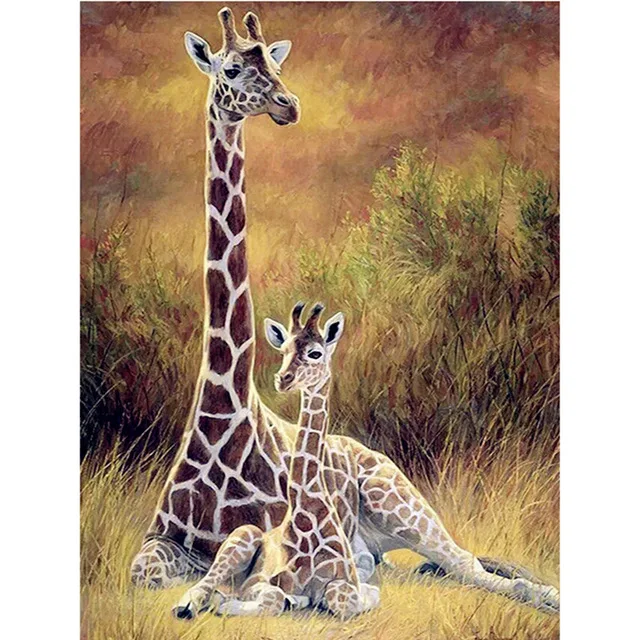 

Full Square/Round Drill 5D DIY Diamond Painting "Giraffe Family" 3D Diamond Rhinestone Embroidery Cross Stitch 5D Home Decor