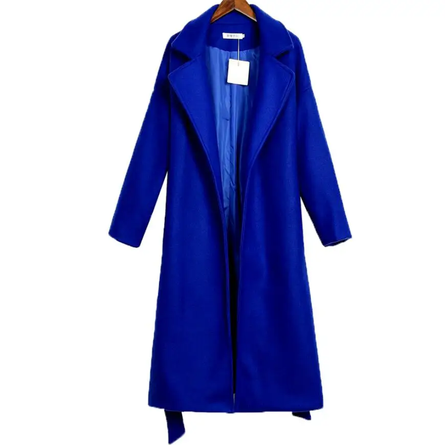 Женское шерстяное пальто темпераментная шерстяная куртка шерстяные на шнуровке