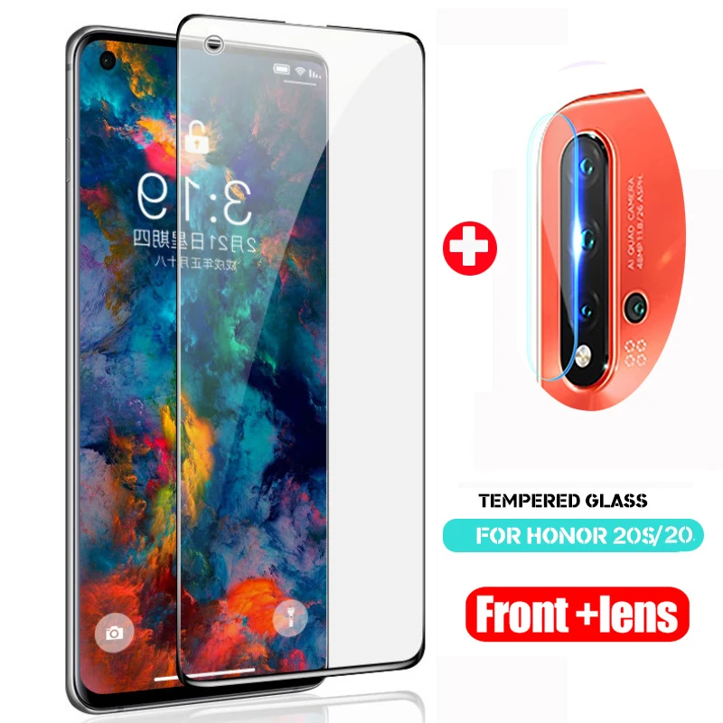 2 в 1 Защитное стекло для объектива камеры Huawei Honor View 30 20 pro 30s 20s v30 v20 Nova 5t|Защитные