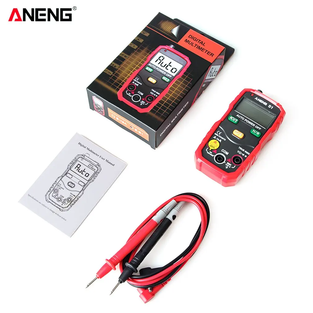 Цифровой мини-мультиметр ANENG S1 с ЖК-дисплеем Измеритель постоянного/переменного
