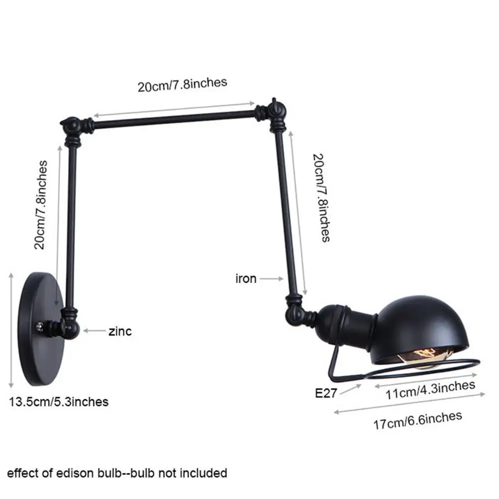 Черный американский деревенский сельский креативный металлический настенный