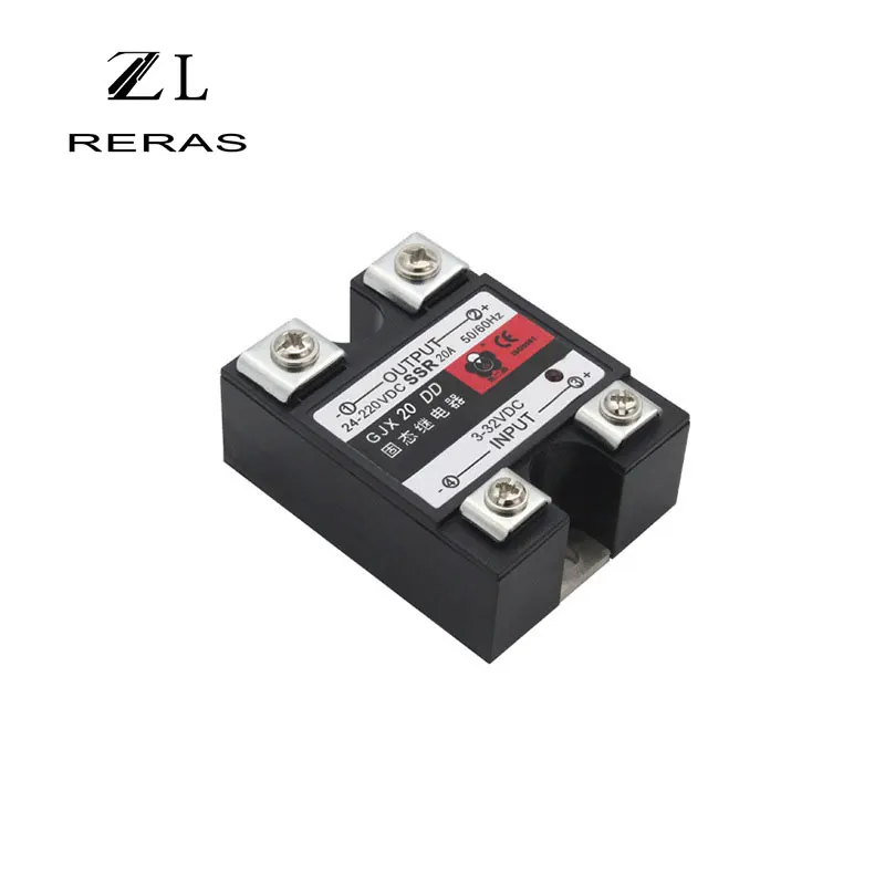 1 шт. твердотельное реле SSR-20DD 20A DC Control AC от 3 до 32 В постоянного тока 24-220 |