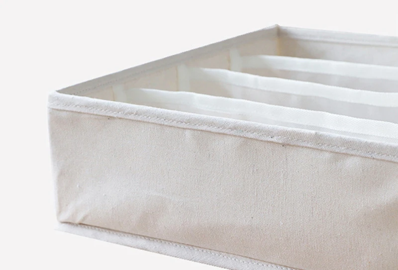 Foldable Underwear Storage Boxes Washable Closet Drawer Socks Organizer with Zipper
