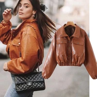 jennydave jacket women fashion blogger vintage crocodile pattern jacket women leather oversize loose high street bomber coat
