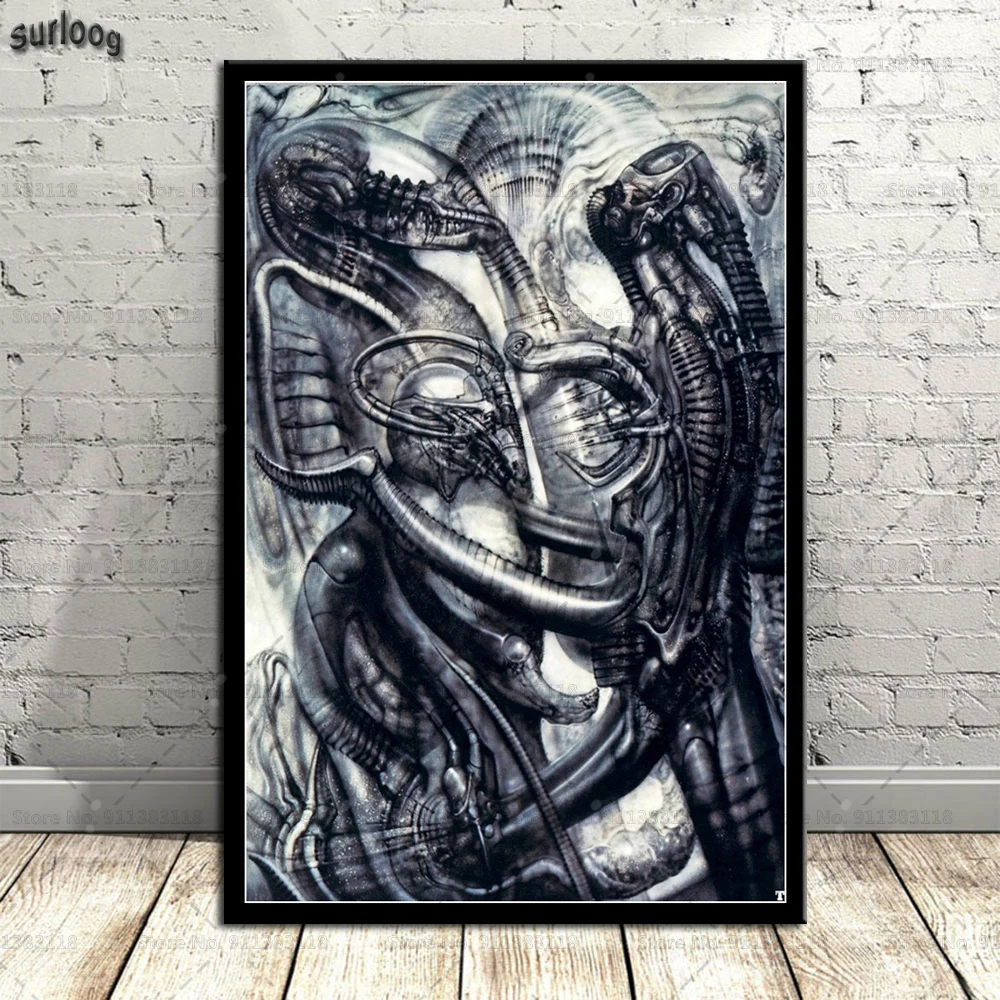 Картина на холсте Hr Giger Li II Alien настенный постер с изображением инопланетянина
