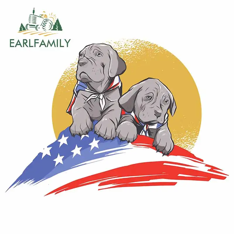 EARLFAMILY 13 см x 9 4 для Животные Американский собаки тонкой наклейка солнцезащитный