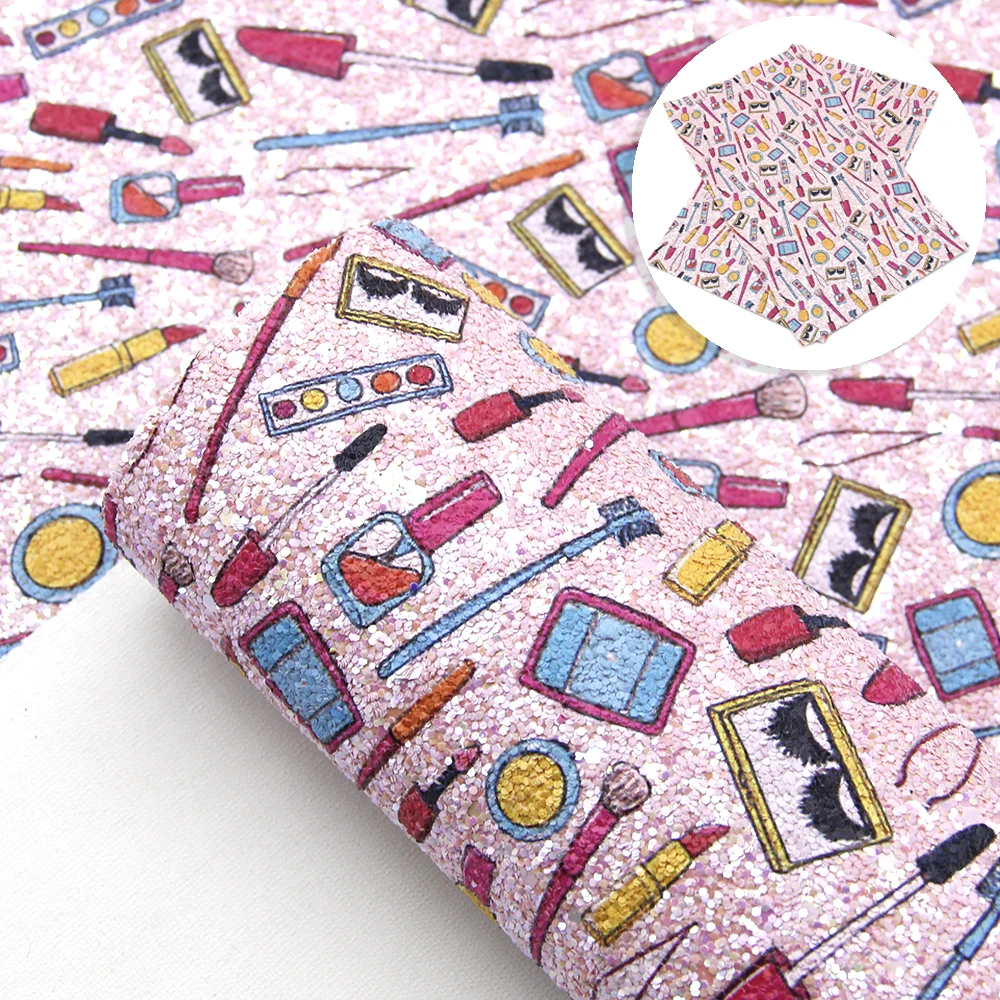 Аксессуары David 20*33 см крупная блестящая ткань в горошек из искусственной кожи с