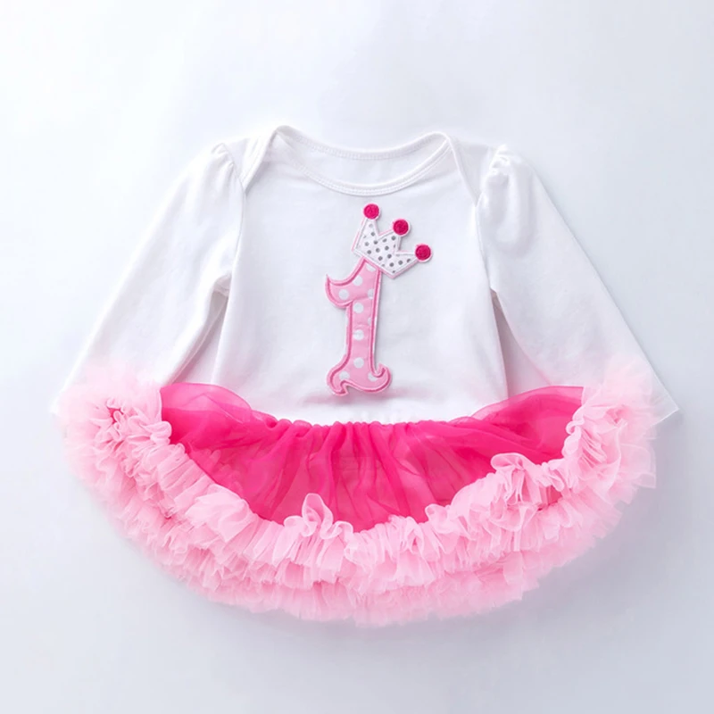 Хлопковое боди для девочек осенне-весеннее платье-пачка вечерние комбинезоны